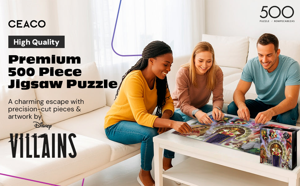 Noir Select: Disney Villains 500 Piece Puzzle
