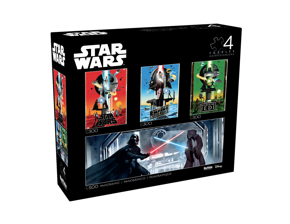 Star Wars 4 in 1 Multipack Jigsaw Puzzle 300-Piece - 500-Piece Puzzles