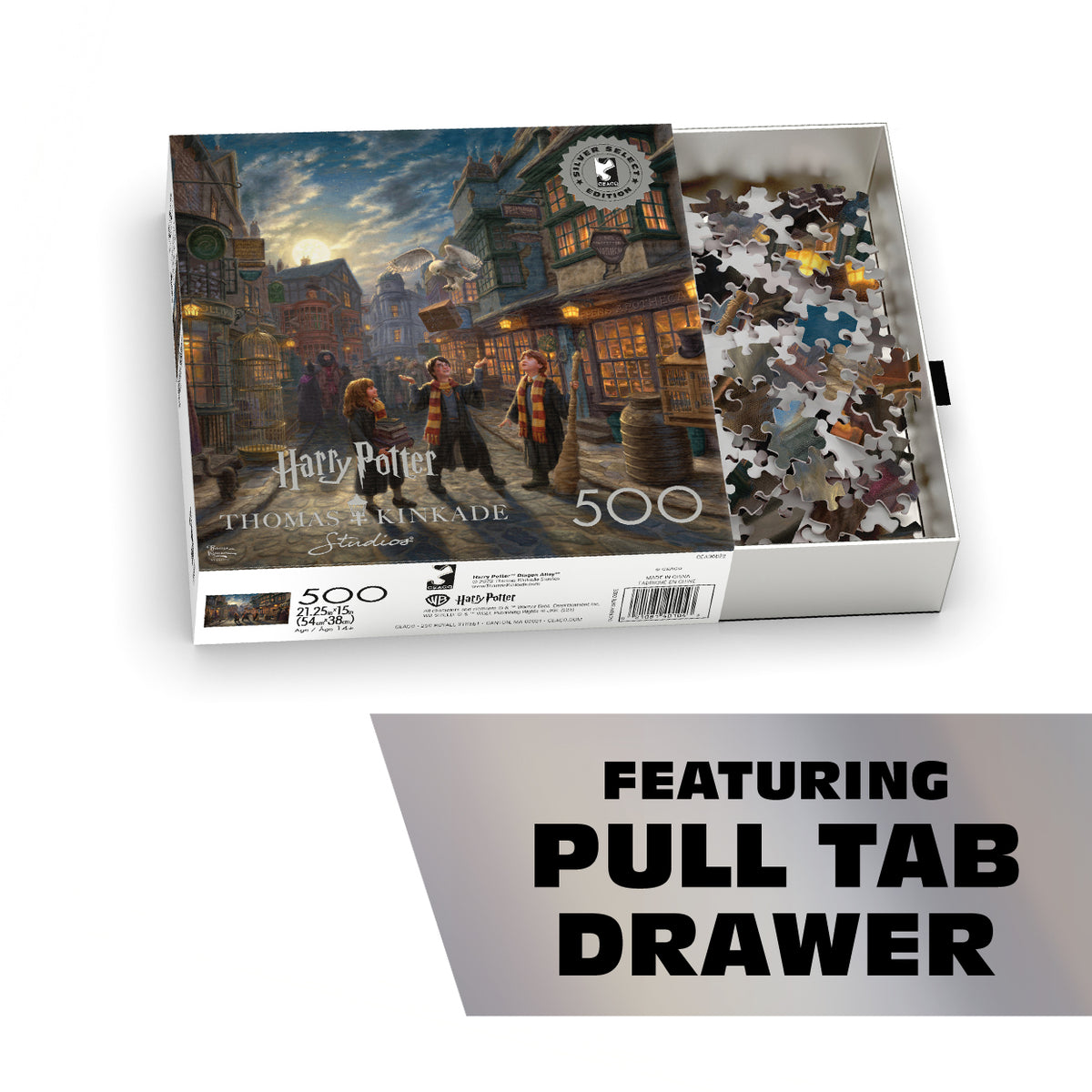 Silver Select: Harry Potter: Diagon Alley (Thomas Kinkade) 500 Piece Puzzle
