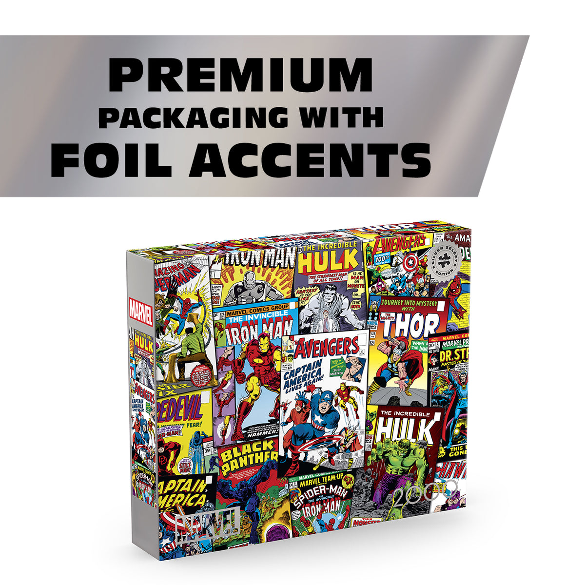 Silver Select: Marvel Comic Collage 2000 Piece Puzzle