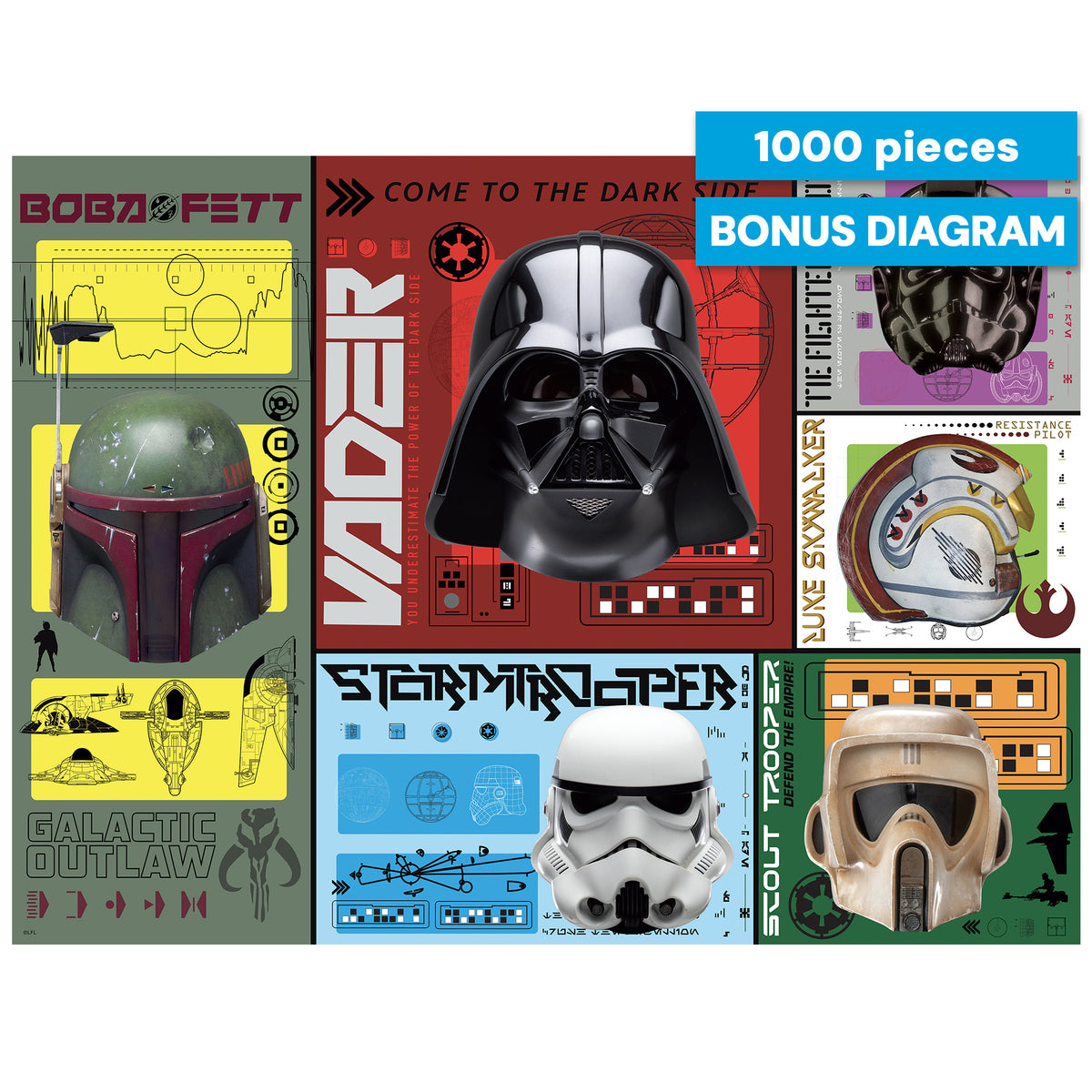Star Wars Helmets 1000 Piece puzzle for Adults - Sapphire Select